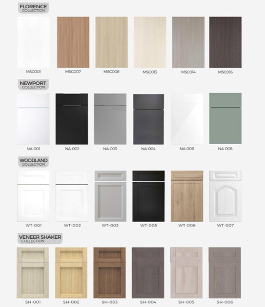 frameless cabinets colors