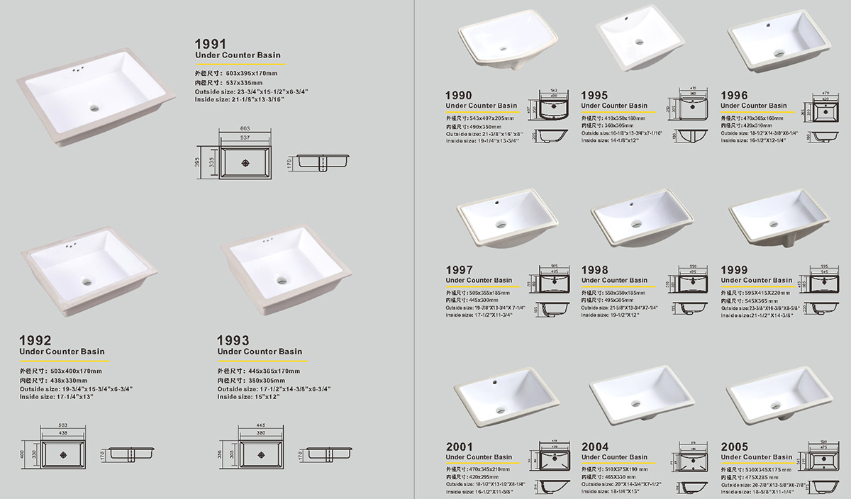 porcelain sinks