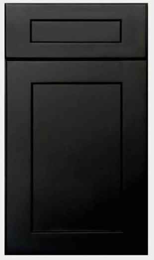 #Black wood framed kitchen cabinets