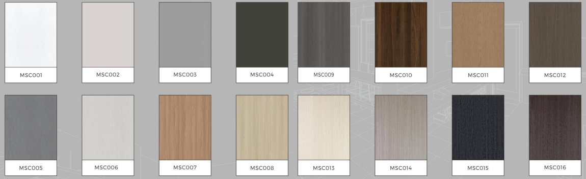 frameless cabinet colors