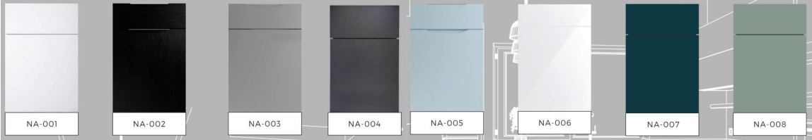 frameless cabinet colors