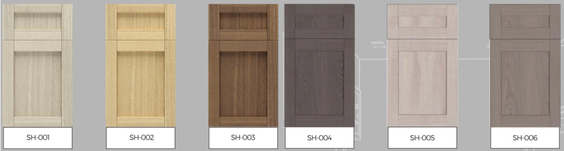 frameless cabinet colors