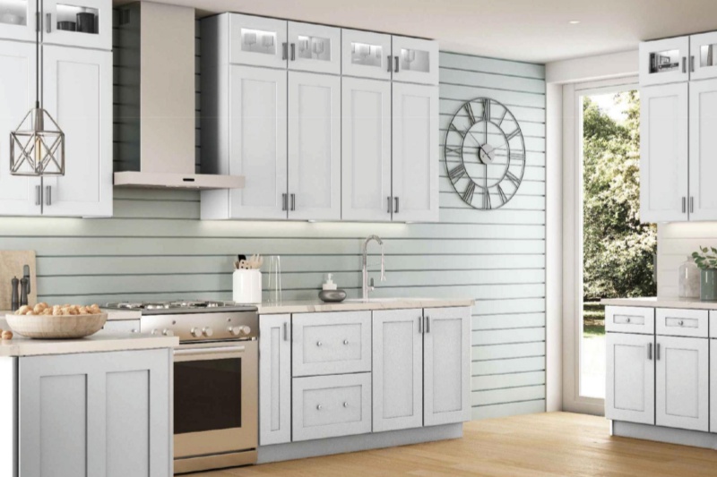 Popular Frame Shaker White Kitchen Cabinets Installation
