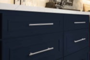 matte navy blue kitchen cabinets