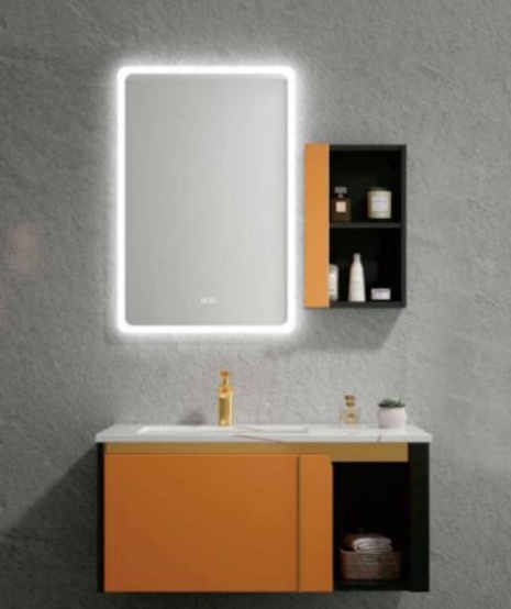 Modern floating bathroom vanity set