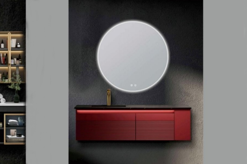 Floating bathroom vanity cabinet only