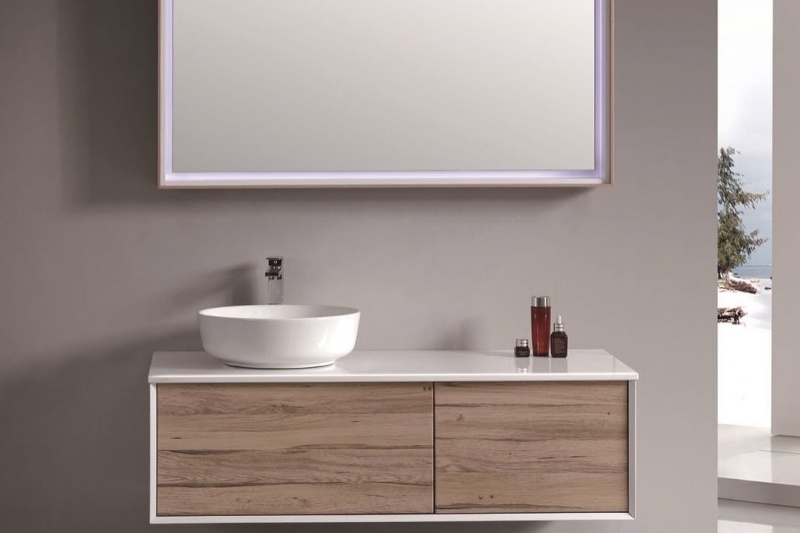 chalk painting a bathroom vanity