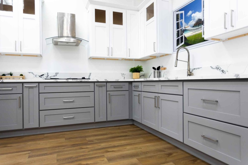 kitchen cabinets two tone painting