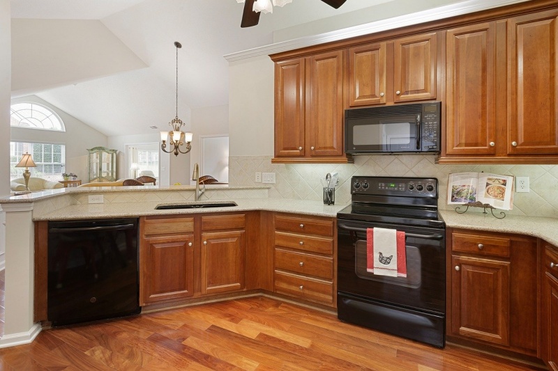 Luxurious oak cabinetry for elegance