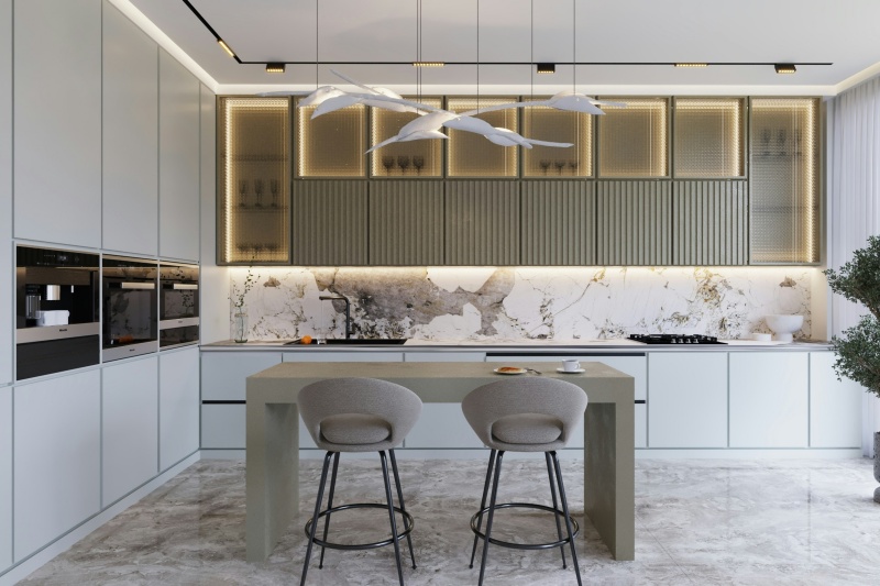 Above cabinet glass showcase organizer