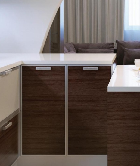 Minimalist flat door cabinet design