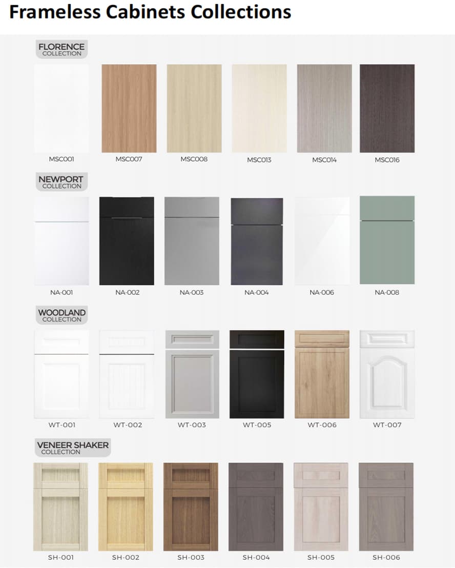 Customized frameless kitchen cabinets option Customized frameless kitchen cabinets option