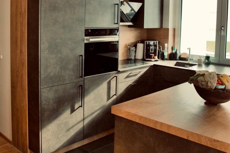 Industrial inspired metallic cabinet style Industrial inspired metallic cabinet style