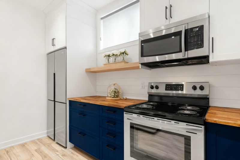 Dark blue oak cabinetry supplier