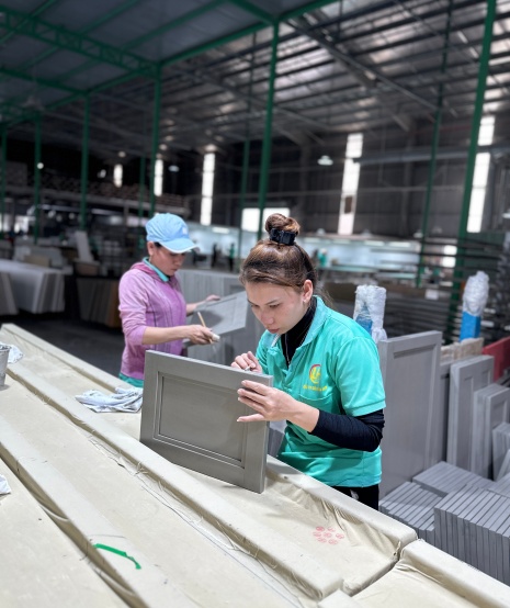 Oak cabinetry manufacturing in Vietnam