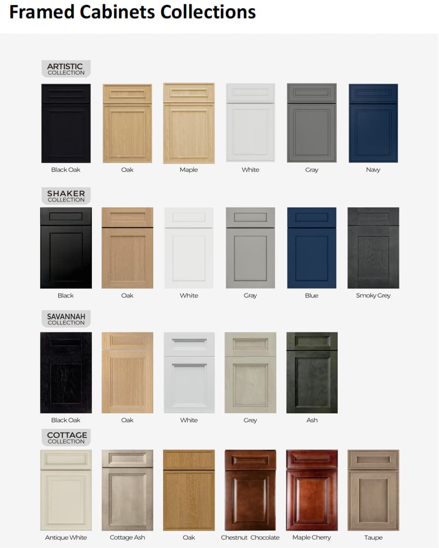 Vietnam made framed kitchen cabinets