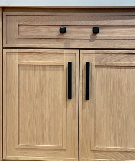 Water-based finish light oak cabinets