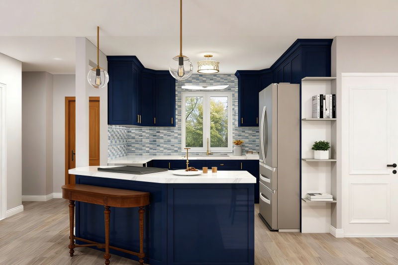 American style plywood cabinets for kitchen