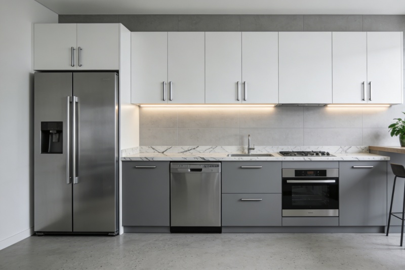 Modern custom two-tone kitchen cabinets