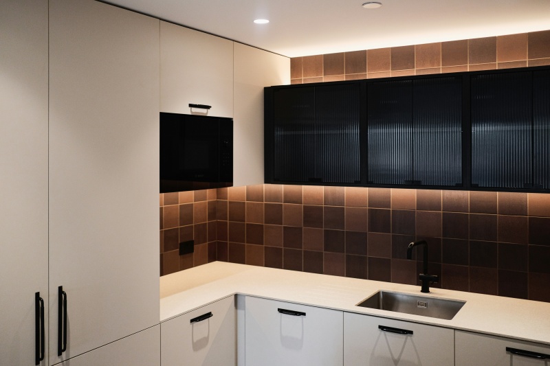 Sleek Flat Panel Cabinet Doors