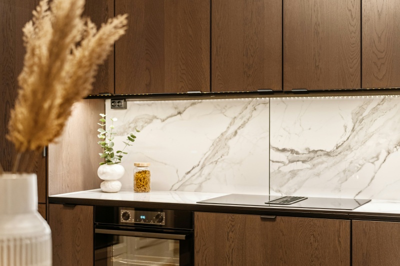 Melamine flat panel cabinet doors