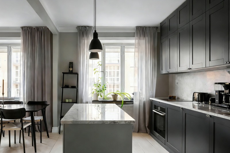 Modern Shaker Smoky Grey Cabinets Design Modern Shaker Smoky Grey Cabinets Design