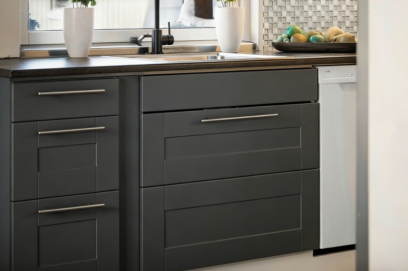 Versatile Shaker Cabinet Design in Grey Versatile Shaker Cabinet Design in Grey