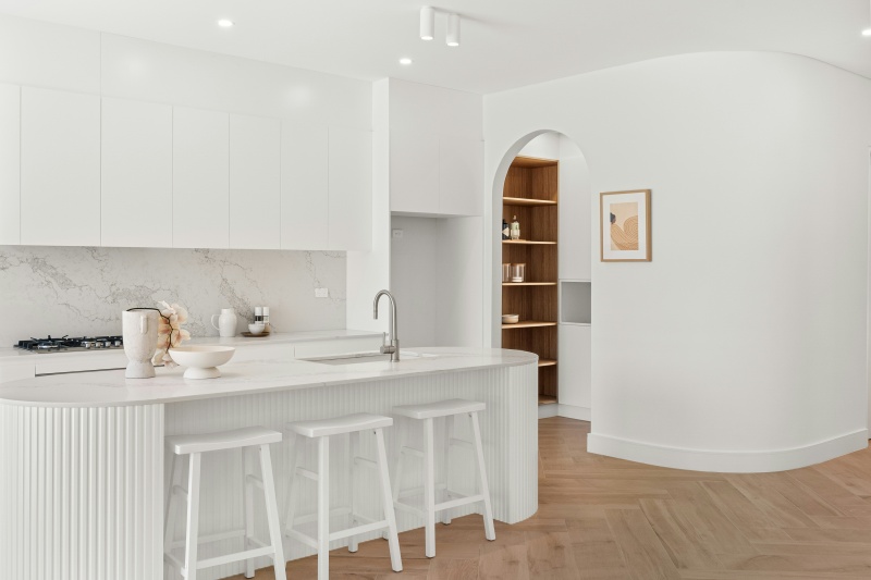 Chic painted kitchen cabinet doors