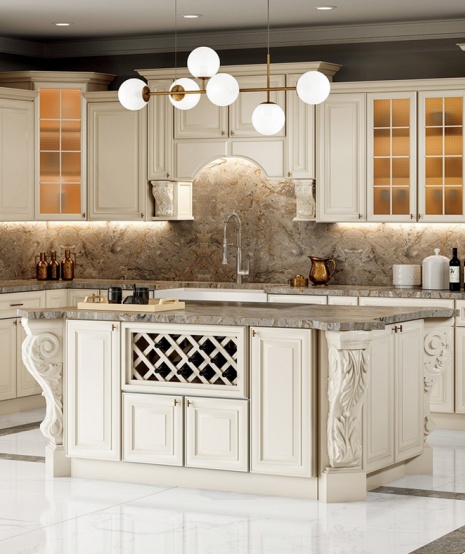 Luxurious white kitchen cabinet options