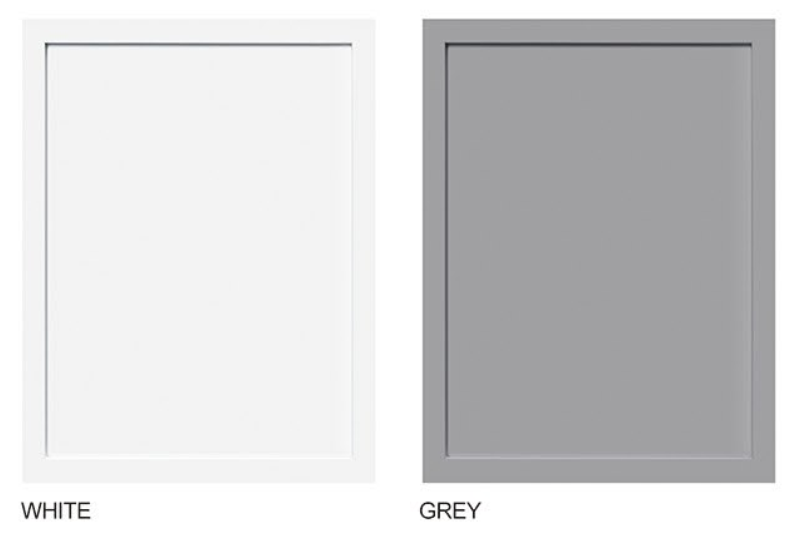 Sleek framed cabinet door options