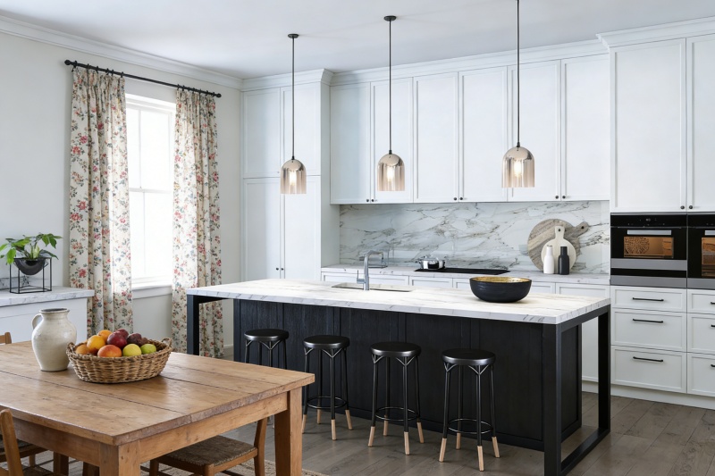 Timeless white slim shaker cabinets