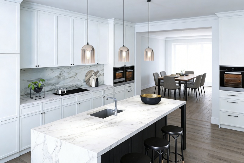 Slim shaker cabinets in modern interiors