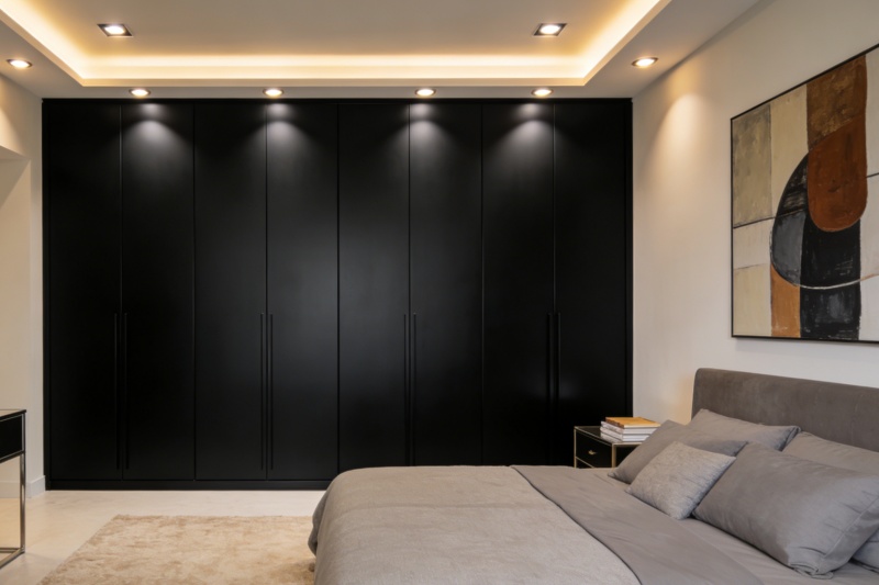 Matte Black Storage Closet for Bedrooms