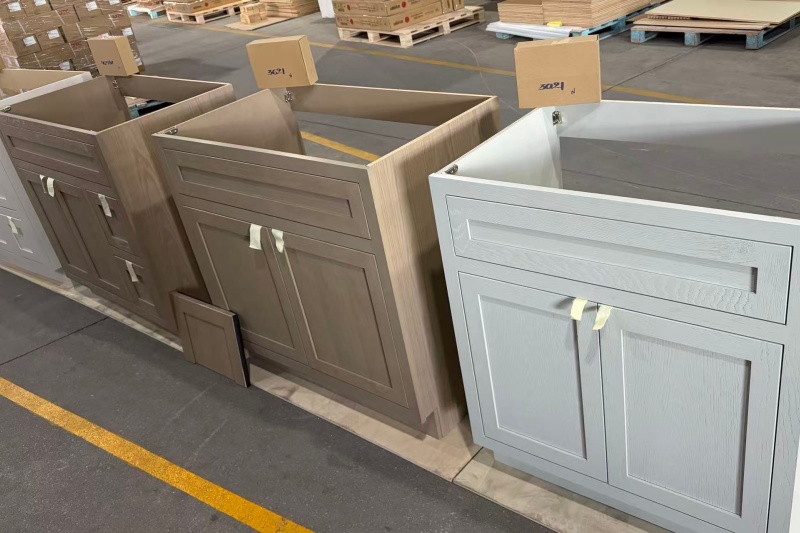 Custom-built shaker inset kitchen cabinets