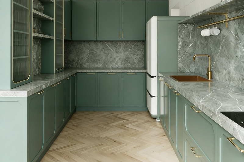 Customizable light green cabinet options Customizable light green cabinet options