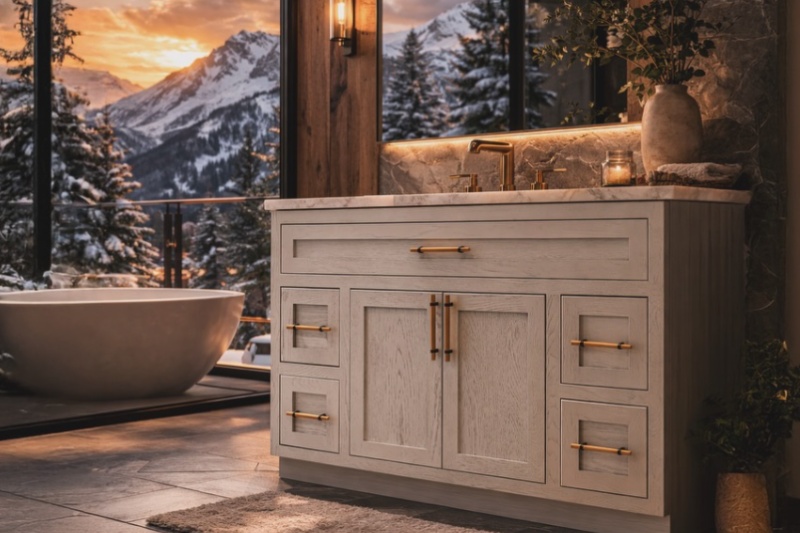 Easy assembly flat-packed bathroom furniture