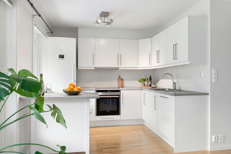 Elegant white painted cabinet doors