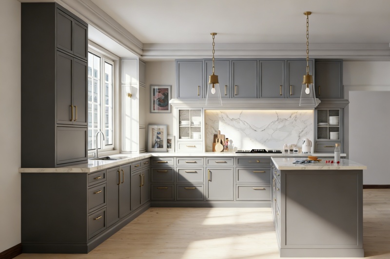 Layering shades of gray for depth