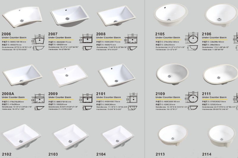 Inset construction double sink vanity