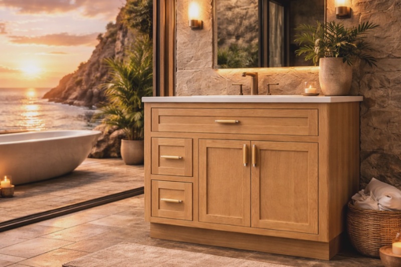 Storage needs in kitchen vs. bathroom cabinets