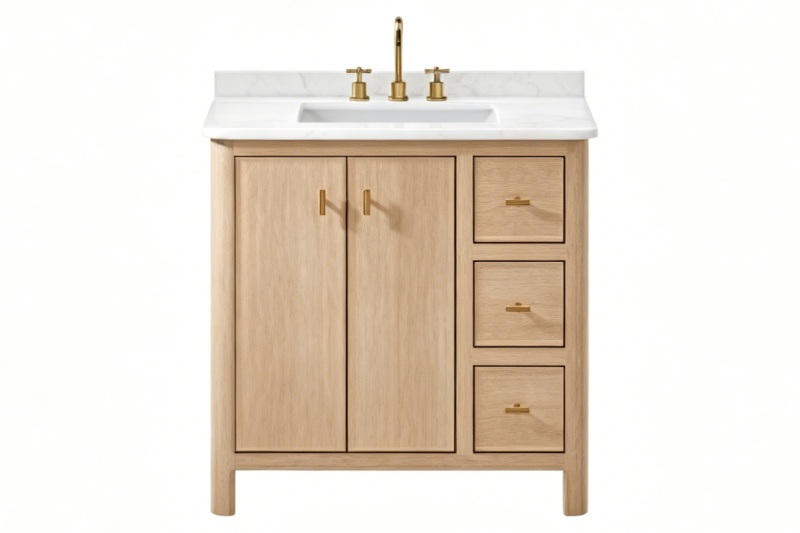 Functional bathroom vanity with storage