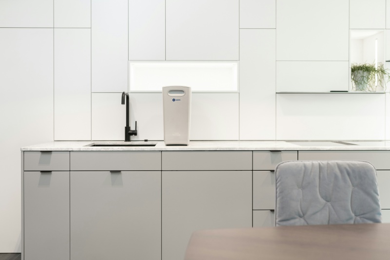 Plywood cabinets with clean lines