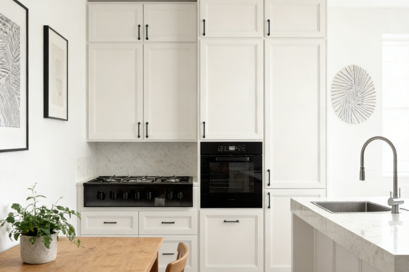 Open shelving for maximizing small kitchen storage Open shelving for maximizing small kitchen storage