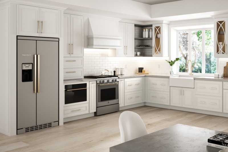 Framed Kitchen Cabinet White Finish