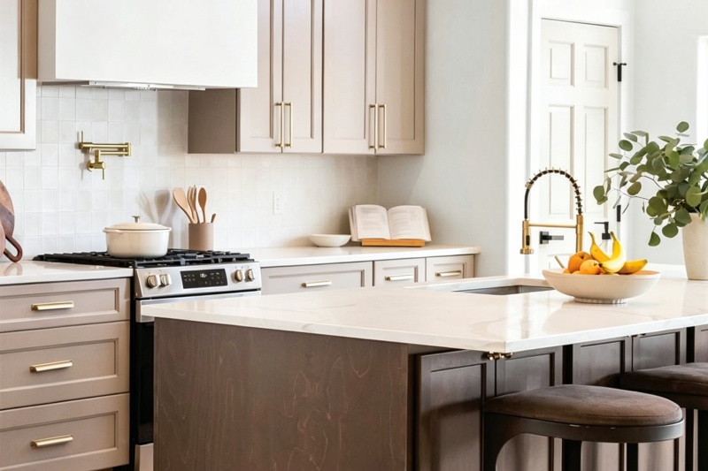 Aesthetic appeal of modern gold finish cabinets
