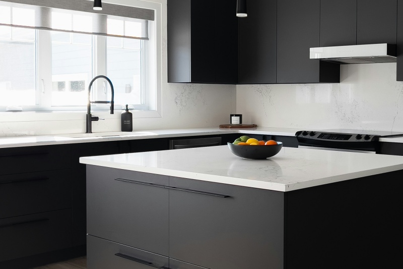 Sleek design with frameless cabinet doors