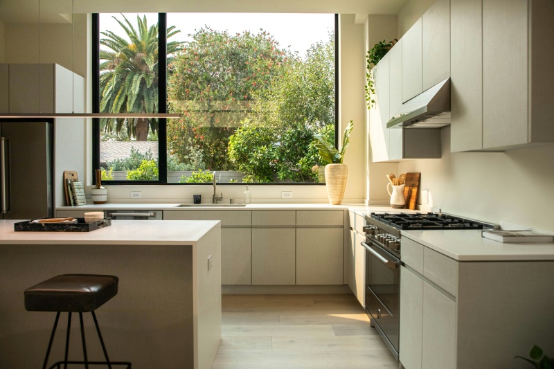 Practical flat frameless kitchen cabinet system