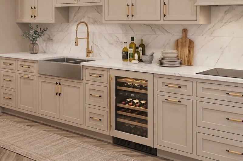 Classic shaker cabinet doors with warm tones Classic shaker cabinet doors with warm tones