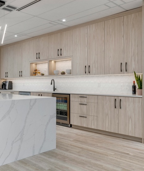 Customizable particle board cabinetry solutions