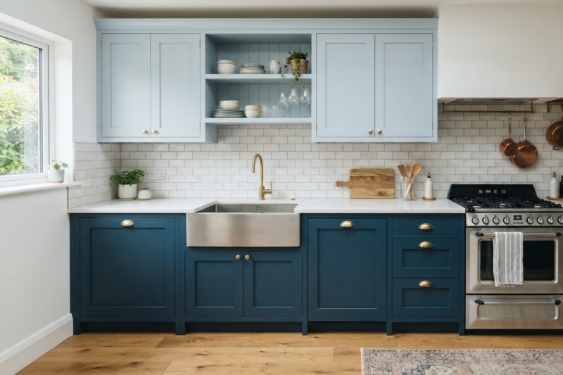 Tips for selecting two-tone cabinet shades Tips for selecting two-tone cabinet shades